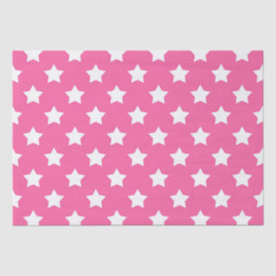 Roze Wit Sterren Patroon Decoratief Tissuepapier