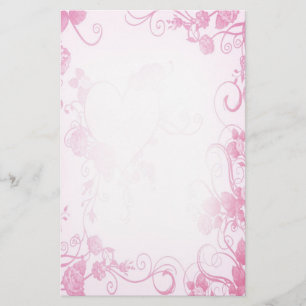 Roze & Wit Trouwpapier Briefpapier