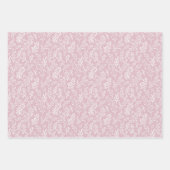 Roze Wit Zachte Pastel voor Haar 3 Inpakpapier Vel (Voorkant)