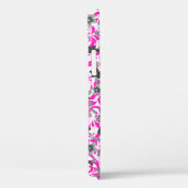 Roze witte abstracte bloemen Case-Mate iPhone case (Achterkant / Rechts)
