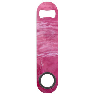 Roze witte Abstracte roestvrijstalen flesopener Speed Flessenopener