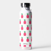 Roze Witte Ananas Fruit Patroon Water Fles (Links)