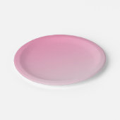 Roze Witte Blanke Elegante Aangepaste Sjabloon Papieren Bordje (Gekanteld)