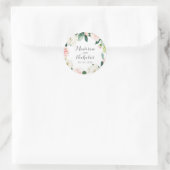 Roze Witte Bloem Bruiloft Envelop Seal Stickers (Tas)