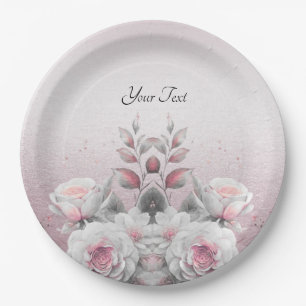 Roze Witte Bloem Papier Bord