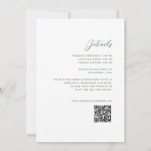 Roze witte bloemen bruiloft uitnodiging (Achterkant)