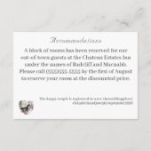 Roze & Witte Bloemen Katholieke bruiloft Informatiekaartje (Achterkant)