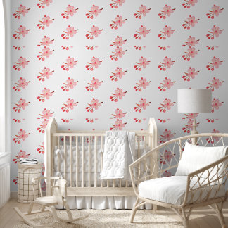 Roze Witte Bloemen Kersenbloesem Behang