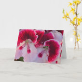 Roze & Witte Bloemen Lege Notitiekaart (Gele Bloem)