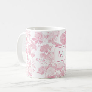 Roze Witte Bloemen Rozen Chinoiserie Baby Meisje Koffiemok