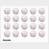 Roze Witte Bloemen Sticker (Vel)