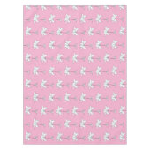 Roze Witte Bloemen Tafelkleed (Voorkant)