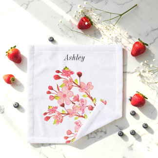 Roze Witte Bloemige Kersenbloesem Washandje