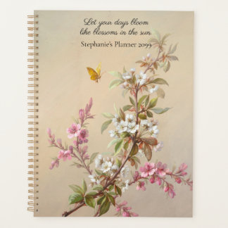  Roze Witte Bloesem Vlinder Quote Planner