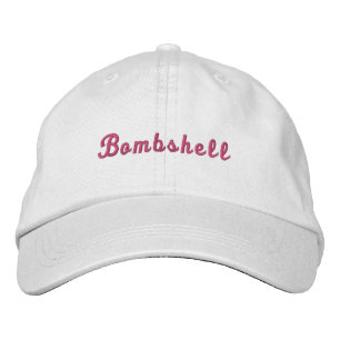 Roze Witte Bombshell Reis Hoed Bachelorette Feest Geborduurde Pet