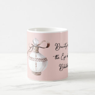 Roze Witte Bronzen Parfumfles Schoonheid  Koffiemok