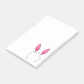 Roze witte broodrooster paasmaankonijnenaar post-it® notes (Schuin)