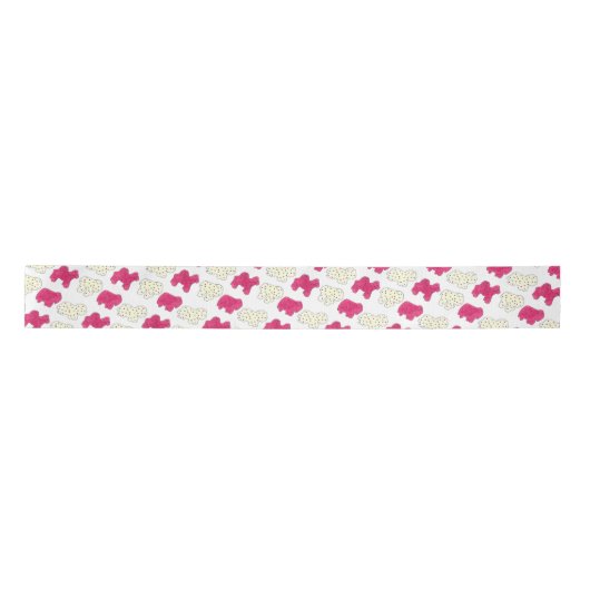Roze witte circusdierentuin lint (Voorkant)
