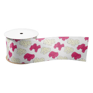 Roze witte circusdierentuin lint