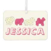 Roze witte circusdierentuin luchtverfrisser (Achterkant)