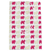 Roze witte circusdierentuin medium cadeauzakje (Voorkant)