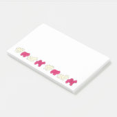 Roze witte circusdierentuin post-it® notes (Schuin)