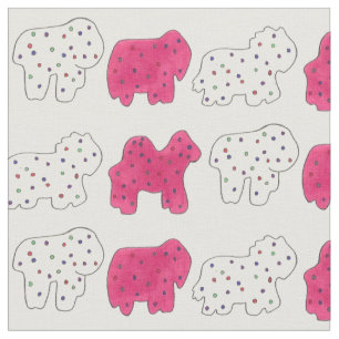 Roze witte circusdierentuin stof