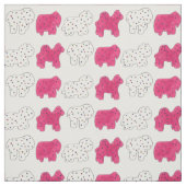 Roze witte circusdierentuin stof (Swatch)