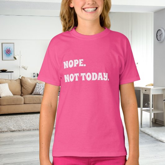 Roze witte citaat meisje t-shirt
