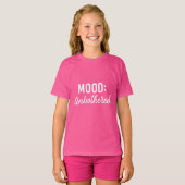 Roze witte citaat stemming onverstoorbaar meisje t-shirt (Voorkant volledig)