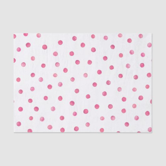 Roze witte Confetti Stippen Patroon Tissuepapier (Voorkant)