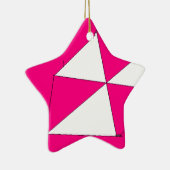 Roze witte digitale verf, Kinder kunst Keramisch Ornament (Rechts)