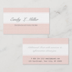 Roze witte droom voor haar gladde legant visitekaartje