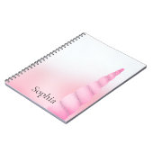 Roze witte eenhoorn notitieboek (Linkerzijde)