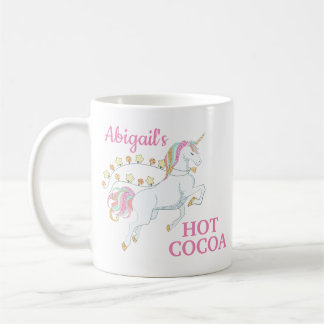 Roze Witte Eenhoorn Warme Chocolade Koffiemok