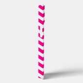 Roze witte en blauwe monogram Chevron Patroon Case-Mate iPhone Case (Achterkant / Rechts)