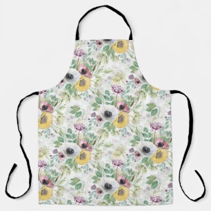 Roze, witte en gele anemonen. schort