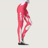 Roze, witte en graffiti-foto leggings (Rechts)