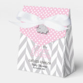 Roze, witte en grijze olifant bedankdoosjes (Voorkant Zijde)