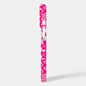 Roze Witte Gemengde Patchwork Ontwerp Case-Mate iPhone Case (Achterkant / Links)