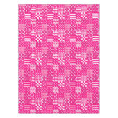 Roze Witte Gemengde Patchwork Ontwerp Tafelkleed (Voorkant)