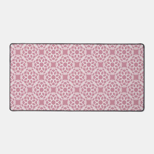 Roze Witte Geometrische Naadloos Patroon Bureaumat