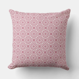 Roze Witte Geometrische Naadloos Patroon Kussen