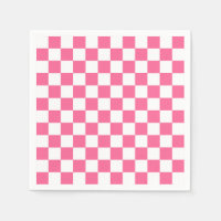 Roze Witte Geruite Controlepatroon