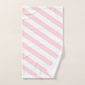 Roze & Witte Gestreepte Badhanddoek Sets Bad Handdoek (Handdoek)