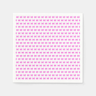 Roze-witte gingham boog patroon servet