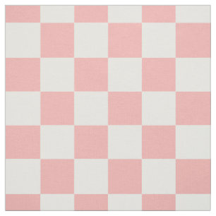Roze witte Gingham Patroon Stof