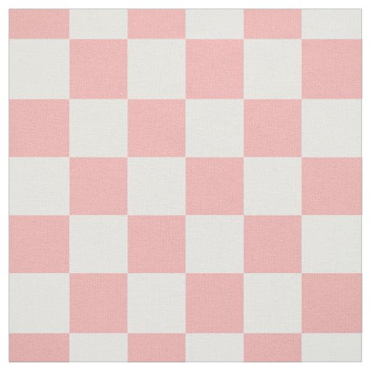 Roze witte Gingham Patroon Stof (Swatch)