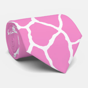 Roze witte Giraffe Huidpatroon Stropdas