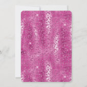 Roze Witte Glitter Luipaard Baby Shower Kaart (Achterkant)